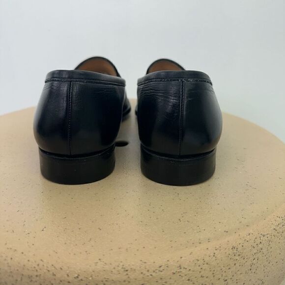 Bally Men’s Black and Cream Carena Slip on Almond Toe Penny Loafer main image 6